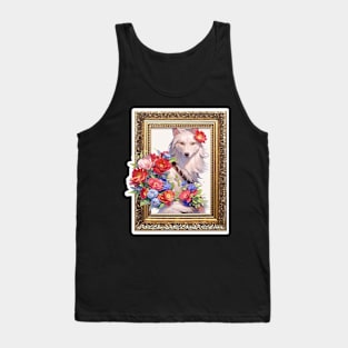 Lone Wolf With Flowers Tank Top